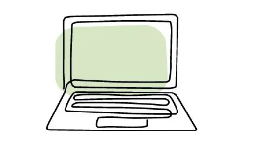 © GOEG Symbol Laptop als dekoratives Element